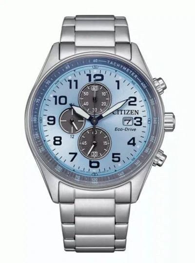 Pre-owned Citizen Ca0770-72m Eco-drive Chronograph Stainless Steel Men Watch Usus