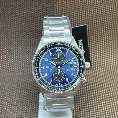 Pre-owned Citizen Ca0770-81l Eco-drive Chronograph Stainless Steel Men's Watch