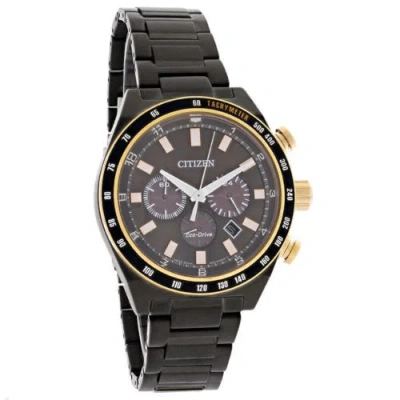 Pre-owned Citizen Ca4207-53h Eco-drive Men's Sports Black Finish Chronograph Watch