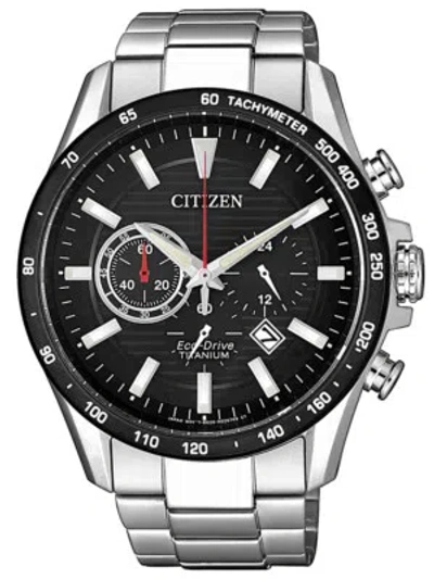 Pre-owned Citizen Ca4444-82e Eco-drive Titanium Chronograph 43mm 10atm