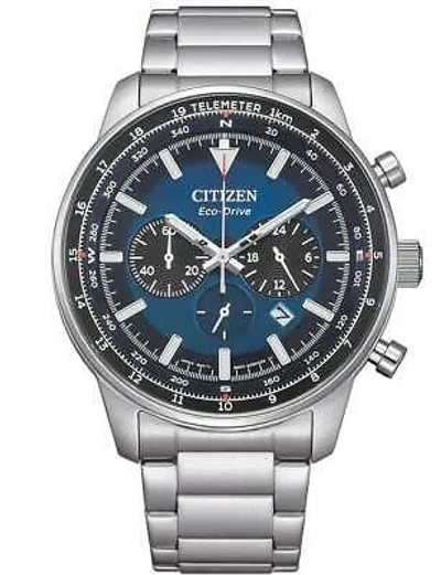 Pre-owned Citizen Ca4500-91l Mens Watch Eco-drive Chronograph 44mm 10atm