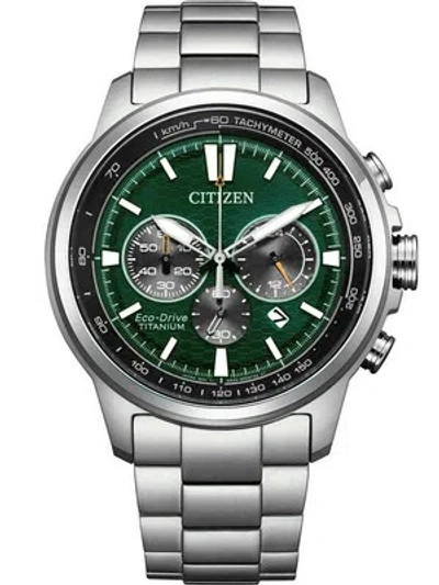 Pre-owned Citizen Ca4570-88x Eco-drive Titanium Chronograph Mens Watch