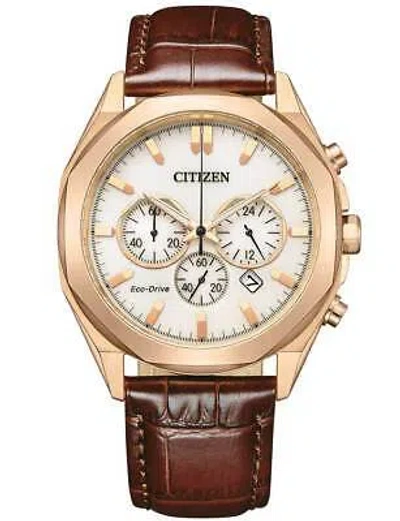 Pre-owned Citizen Ca4593-15a Mens Watch Eco-drive Chronograph 41mm 10atm