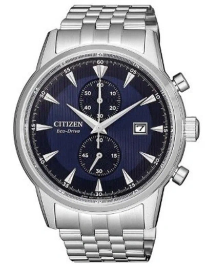 Pre-owned Citizen Ca7001-87l Eco-drive Stainless Steel Blue Dial Watch