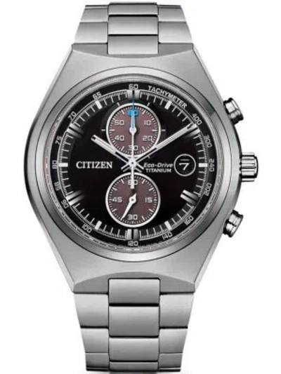 Pre-owned Citizen Ca7090-87e Eco-drive Super-titanium Mens Watch 43mm 10atm