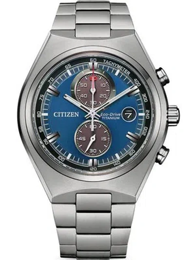 Pre-owned Citizen Ca7090-87l Eco-drive Super-titanium Mens Watch 43mm 10atm