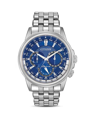 Citizen Calendrier Watch, 44mm In Blue/silver