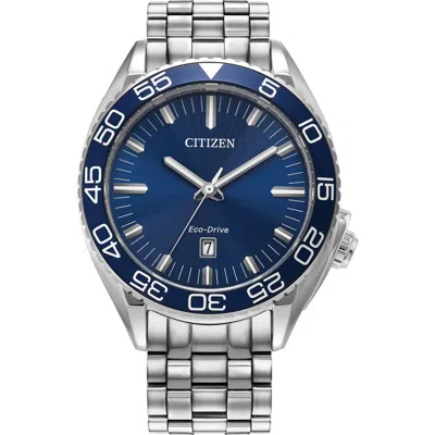 Citizen Eco-drive Men's Sport Luxury Stainless Steel Bracelet Watch 42mm In Silver-tone