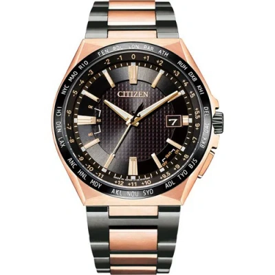 Pre-owned Citizen Cb0215-77e [attesa Act Line Eco Drive Black Pink-gold]japan Domestic