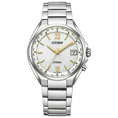 Pre-owned Citizen Cb1120-50c Attesa Eco-drive Radio Clock Japan Import