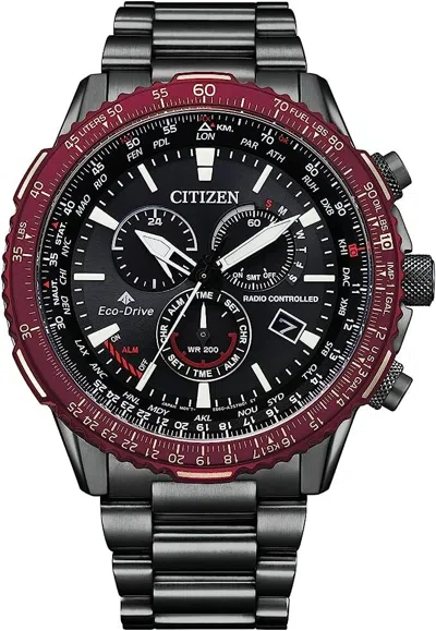 Pre-owned Citizen Cb5009-55e Promaster Eco-drive Radio-controlled Direct Flight Sky Black
