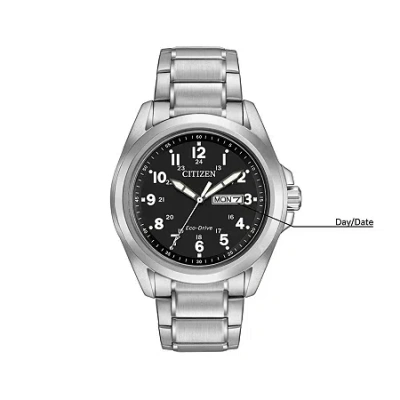 Citizen Chandler Mens Silver Tone Stainless Steel Bracelet Watch Aw0050-82e In Blue