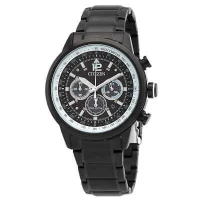 Pre-owned Citizen Chronograph Black Dial Men's Watch Ca4475-89e
