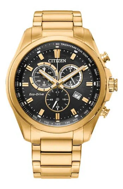 Citizen Chronograph Bracelet Watch, 43mm In Gold