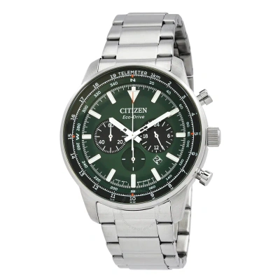Citizen Chronograph Eco-drive Green Dial Men's Watch Ca4500-91x