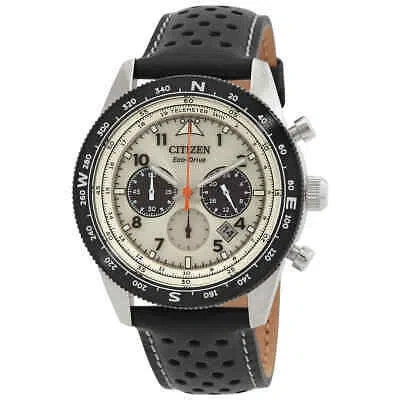Pre-owned Citizen Chronograph Eco-drive White Dial Men's Watch Ca4559-13a