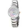 CITIZEN CITIZEN CHRONOGRAPH MOTHER OF PEARL CRYSTAL DIAL LADIES WATCH FD1106-81D