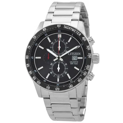Citizen Chronograph Quartz Black Dial Men's Watch An3600-59e In Metallic