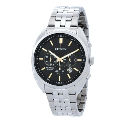 Citizen Chronograph Quartz Black Dial Men's Watch An8210-56e In Black / Gold Tone