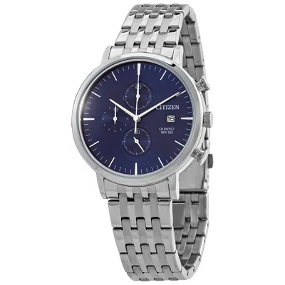 Citizen Chronograph Quartz Blue Dial Men's Watch An3610-55l In Gray