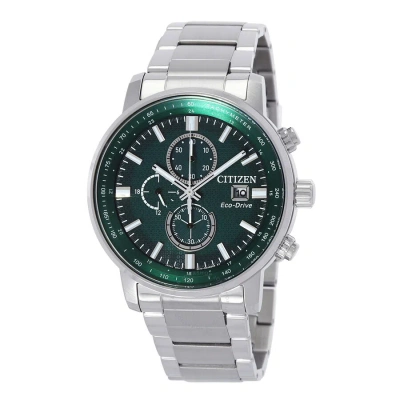 Citizen Chronograph Quartz Green Dial Men's Watch Ca0840-87x