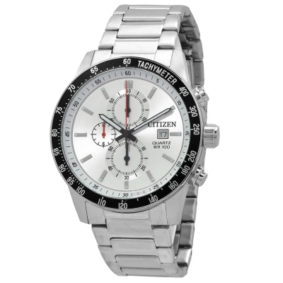 Citizen Chronograph Quartz White Dial Men's Watch An3680-50a In Black / White