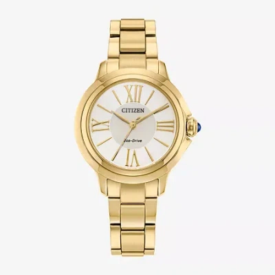 Citizen Cici Womens Gold Tone Stainless Steel Bracelet Watch Em1162-52a
