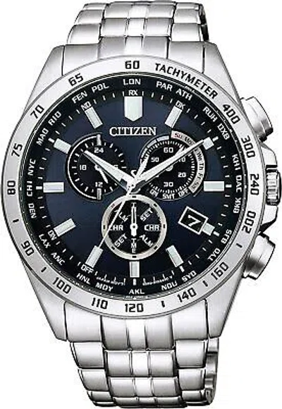 Pre-owned Citizen []  Collection  Collection Eco Drive Radio Clock (silv