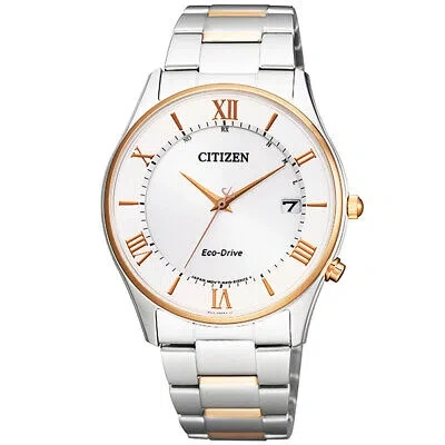 Pre-owned Citizen Collection Eco-drive As1062-59a White Men's Watch In Box