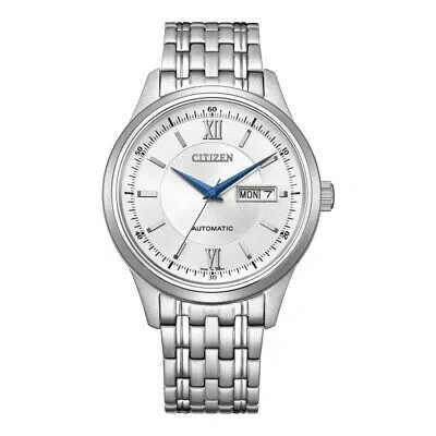 Pre-owned Citizen Collection Ny4050-62a Silver Mechanical Men's Watch In Box