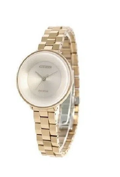 Pre-owned Citizen L Eco Drive Ambiluna Em0608-85x Women's Watch In Box