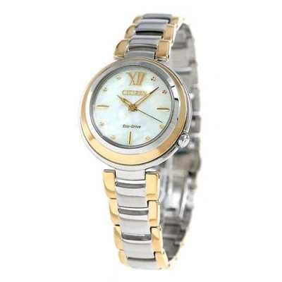 Pre-owned Citizen L Eco-drive Em0339-85d Woman Watch In Box