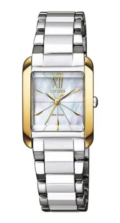 Pre-owned Citizen L Eco-drive Ew5558-81d Solor Women's Watch In Box