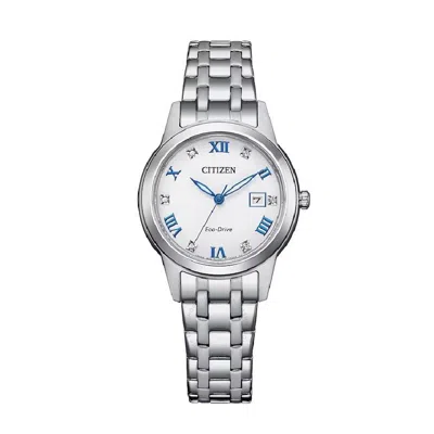 Citizen Classic Automatic Diamond White Dial Ladies Watch Fe1240-57a In Neutral