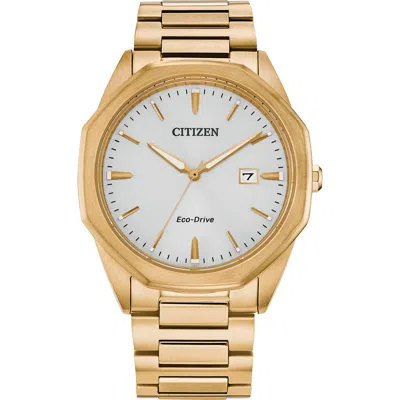 Citizen Classic Eco-drive Bracelet Watch, 41mm X 9.59mm In Gold