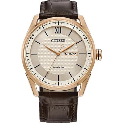 CITIZEN CITIZEN CLASSIC LEATHER STRAP WATCH, 42MM