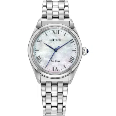 Citizen Classic Mother-of-pearl Bracelet Watch, 33mm In Silver