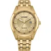 Citizen Peyten Mens Gold Tone Stainless Steel Bracelet Watch Bm7532-54p In Gold