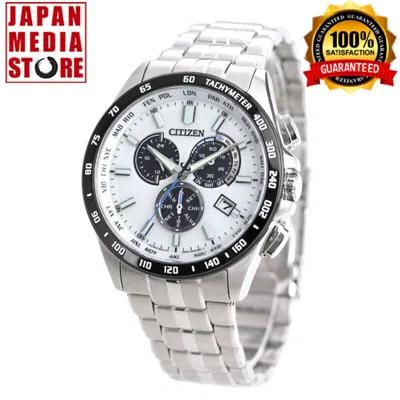 Pre-owned Citizen Collection Cb5874-90a Eco-drive Chronograph Atomic Radio Men Watch