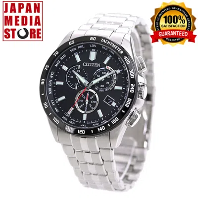 Pre-owned Citizen Collection Cb5874-90e Eco-drive Chronograph Atomic Radio Men Watch