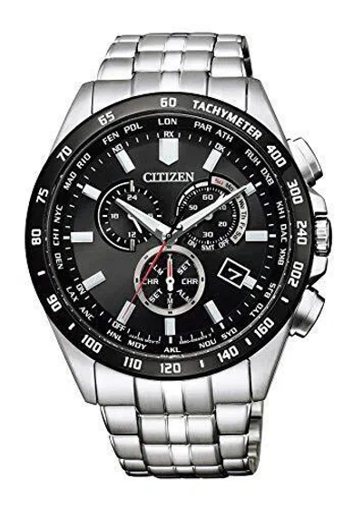 Pre-owned Citizen Collection Eco-drive Cb5874-90e Solar Radio Men's Watch Silver