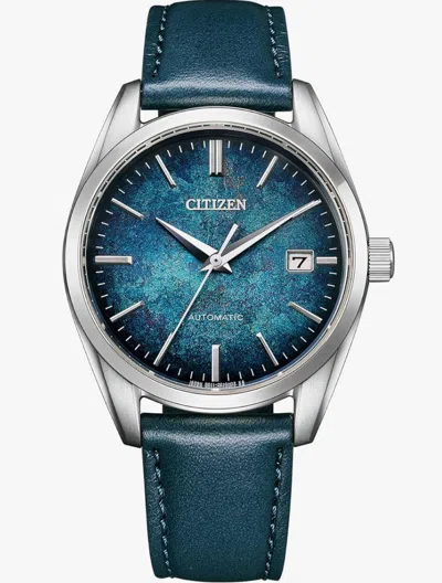 Pre-owned Citizen Collection Nb1060-12l Blue Lacquer Dial Mechanical Automatic Men