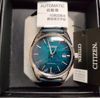 Pre-owned Citizen Collection Nb1060-12l Blue Lacquer Dial Mechanical Automatic Watch Gift