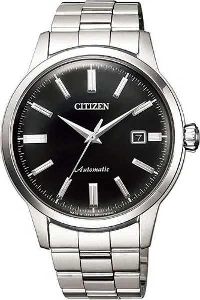 Pre-owned Citizen Collection Nk0000-95e Mechanical Automatic Black Dial Watch Men Japan