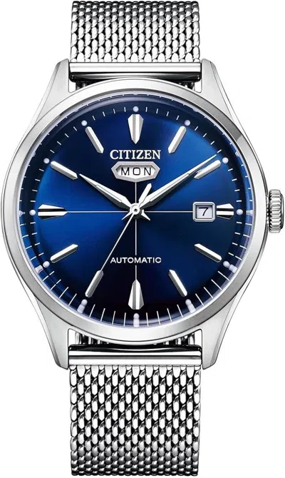 Pre-owned Citizen Collection Record Label Nh8391-86l C7 Automatic Blue Dial Watch Men's