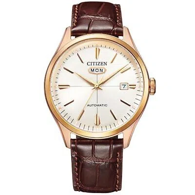 Pre-owned Citizen Collection Record Label Nh8393-05a Silver Men's Watch In Box