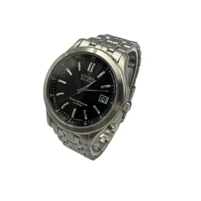 Pre-owned Citizen Collection Stainless Steel Wristwatch () In Black