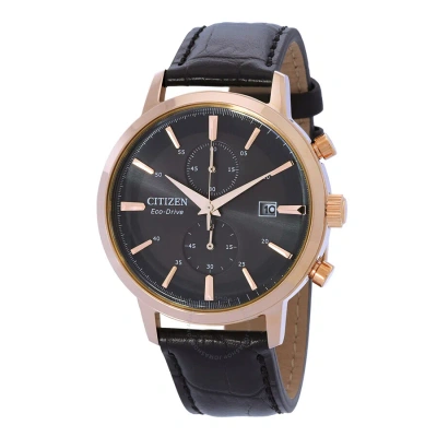 Citizen Core Collection Chronograph Quartz Men's Watch Ca7067-11h In Black / Gold Tone / Gray