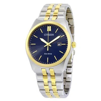Pre-owned Citizen Corso Eco-drive Blue Dial Two-tone Men's Watch Bm7334-58l
