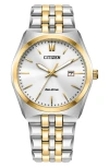 Citizen Corso Mens Two Tone Stainless Steel Bracelet Watch Bm7334-58b In Gold